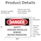 Signmission Safety Grounds Installed Remove Before Energizing Danger Sign, Vinyl Decal, 10in x 7in, 2PK OS-2PACK-DS-D-710-L-2295 - alternate 4